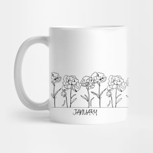 January Birth Month Flower - Carnation Mug